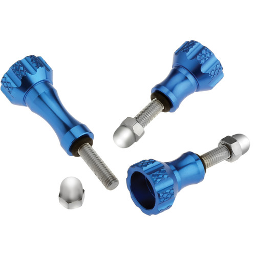 Revo Aluminum Thumbscrew for GoPro (3-Pack Blue)