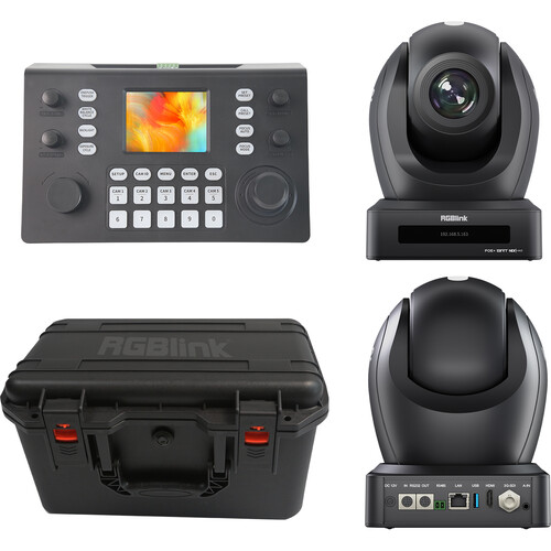 RGBlink vue 4K 20x PTZ 2-Camera Bundle with RGBlink PTZ Controller & Case
