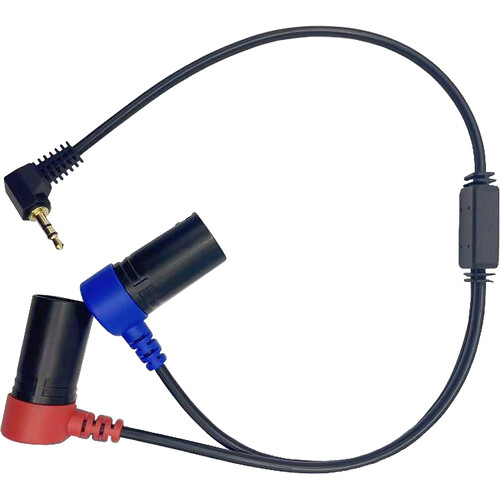 RHJTECH Right-Angle 3.5mm TRS Male to Dual Low-Profile XLR 3-Pin Male Y Cable (15.7