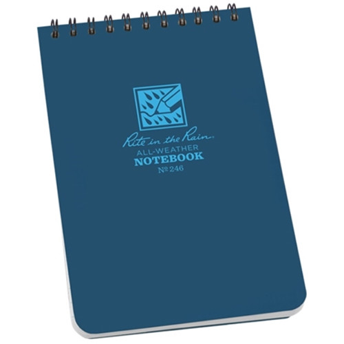 Rite in the Rain All-Weather Top-Spiral Notebook (Blue 4 x 6.3