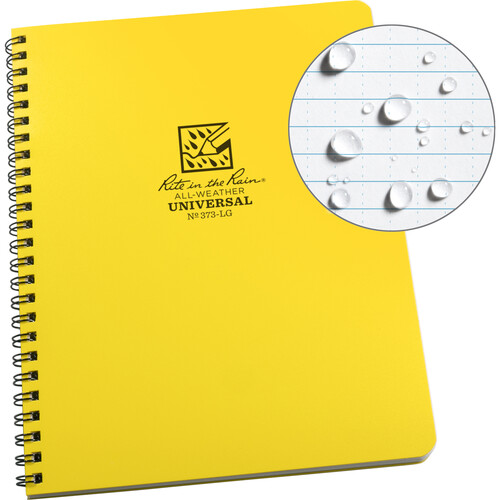 Rite in the Rain Side Spiral Notebook (Universal Page Pattern Yellow)