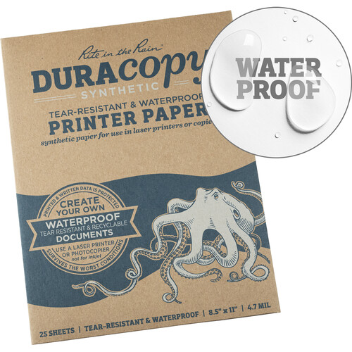 Rite in the Rain Duracopy Waterproof Printer Sheets (8.5 x 11