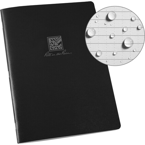 Rite in the Rain Stapled Notebook (Universal Page Pattern Black)