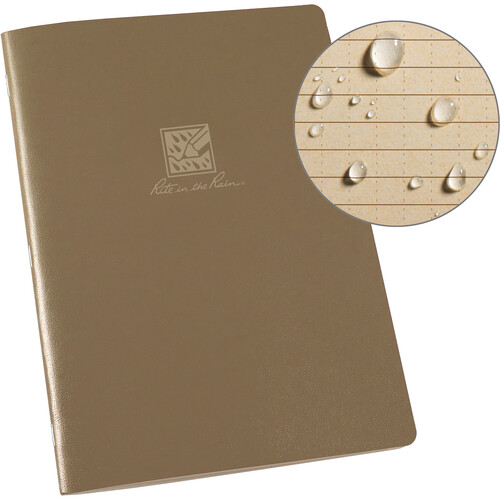 Rite in the Rain Stapled Notebook (Universal Page Pattern Tan)