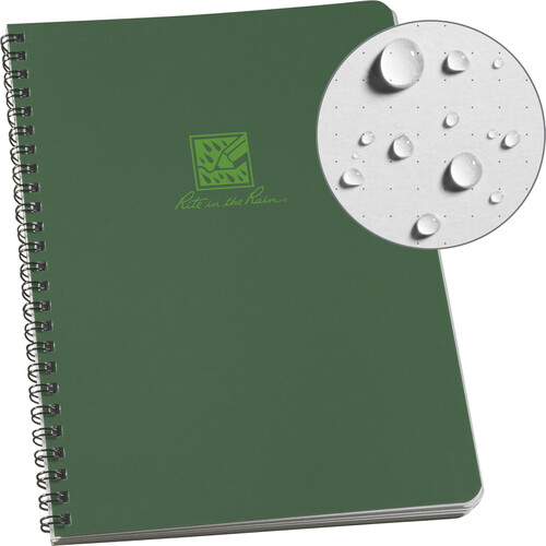 Rite in the Rain Side Spiral Notebook (Dot Grid Page Pattern Green)