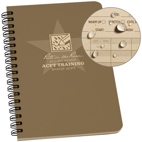 Rite in the Rain ACFT Training Spiral Notebook (Tan 4.6 x 7