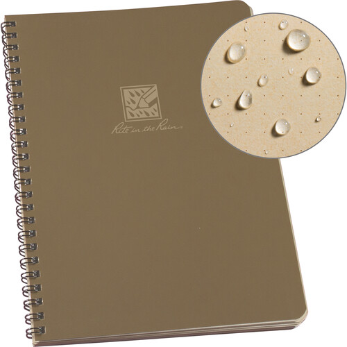 Rite in the Rain Side Spiral Notebook (Dot Grid Page Pattern Tan)