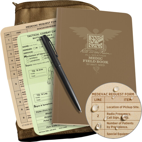 Rite in the Rain Medic Field Book Kit (Tan 160 Pages / 80 Sheets)
