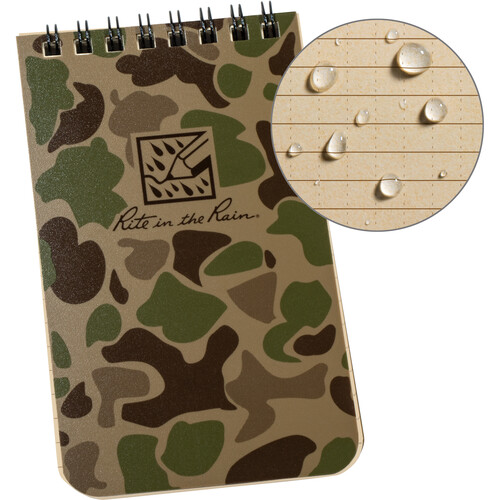 Rite in the Rain Top Spiral All-Weather Notebook (Duck Camo 3 x 5