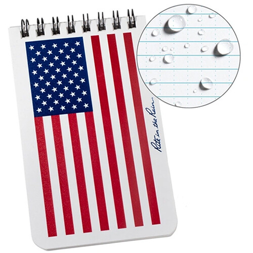 Rite in the Rain Top Spiral All-Weather Notebook (American Flag 3 x 5