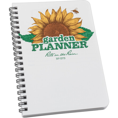Rite in the Rain Spiral All-Weather Garden Planner Notebook (White 4.6 x 7