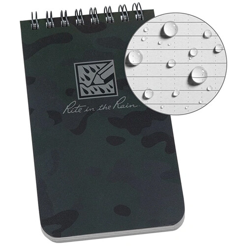 Rite in the Rain Top Spiral All-Weather Notebook (Nighthawk Camo 3 x 5