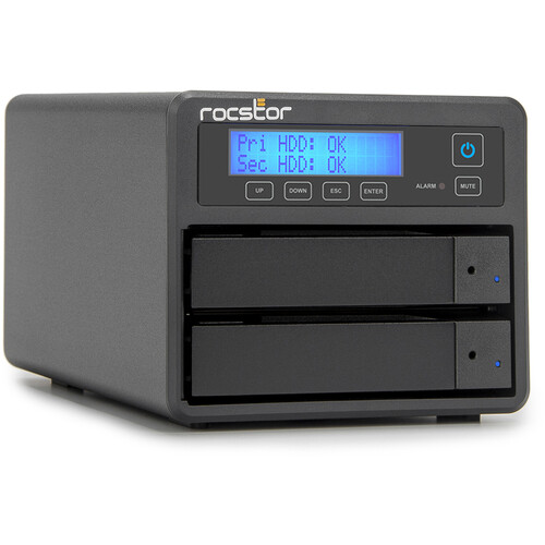 Rocstor Rocpro U33 Desktop 40TB 2-Bay USB-C RAID Array (2 x 20TB HDDs)