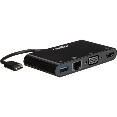 Rocstor Premium USB Type-C to HDMI VGA GbE & USB Multiport Adapter