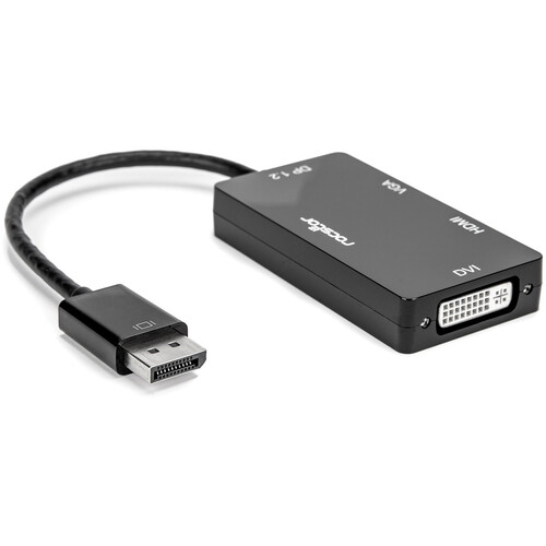 Rocstor DisplayPort to HDMI 4K VGA or DVI Video Adapter 3-in-1 Converter