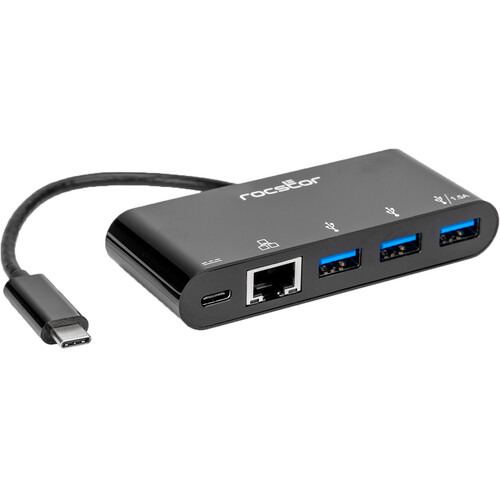 Rocstor USB-C to USB-A USB-C & RJ45 Multiport Adapter