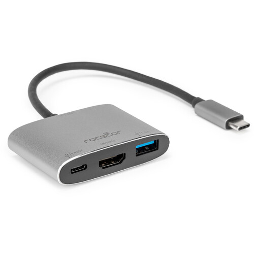 Rocstor USB-C 3-in-1 Multiport Adapter with DP 1.4 Alt Mode