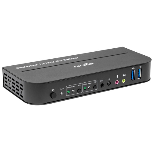 Rocstor SolidKVM SK05 DisplayPort 1.4 and USB 3.0 KVM Switch