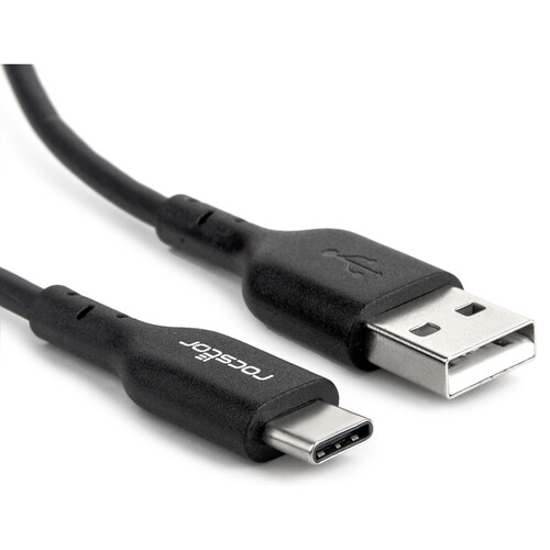 Rocstor USB-C Male to USB-A Male Cable (3' Black)