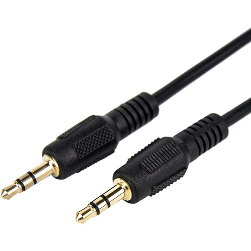 Rocstor Slim 3.5mm Male to 3.5mm Male Stereo Audio Cable (10' Black)