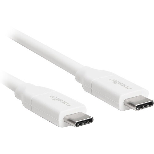 Rocstor USB-C 2.0 Male Charging Cable (1.6' White)