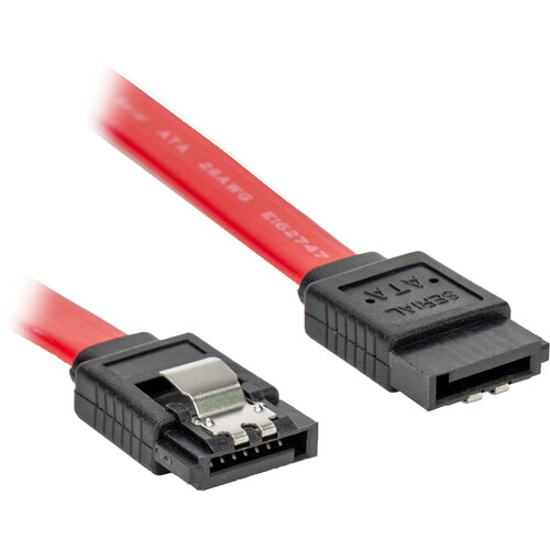 Rocstor Latching SATA to SATA Serial ATA Cable (Red 8