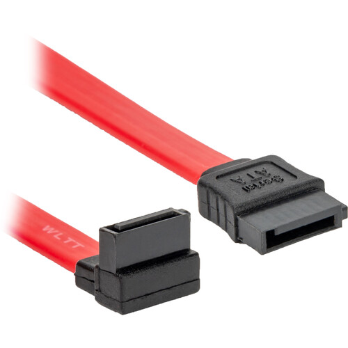 Rocstor SATA to Left Angle SATA Serial ATA Cable (Red 18