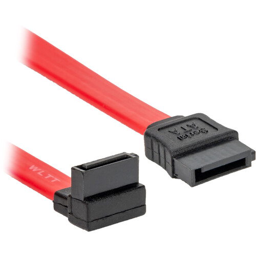 Rocstor SATA to Right Angle SATA Serial ATA Cable (Red 18