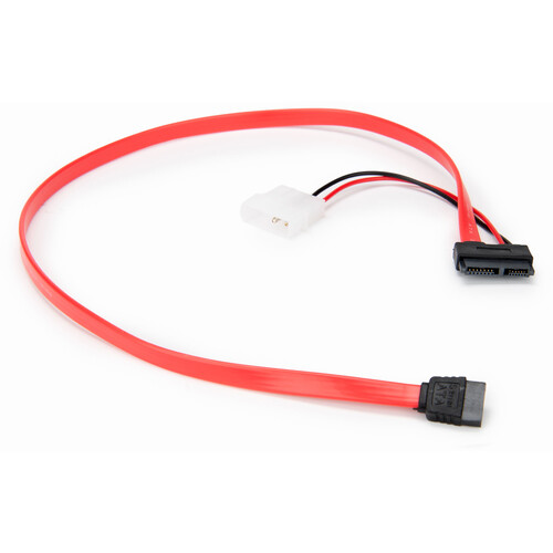 Rocstor Slimline SATA Male to SATA Cable (Red 20