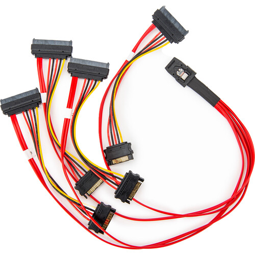 Rocstor Internal Serial Attached SCSI Mini SAS Cable (Red 19.6