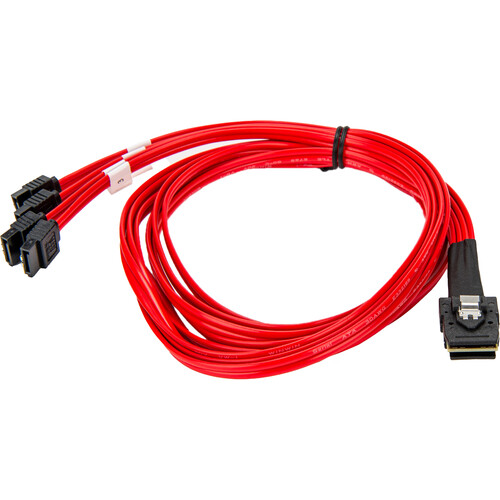 Rocstor Serial Attached SCSI SAS Cable (Red 3.28')