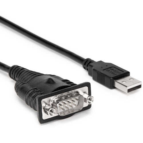 Rocstor 1-Port FTDI USB to RS-232 Adapter Cable with COM Retention (6' Black)