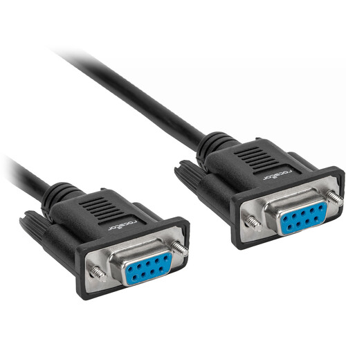 Rocstor DB-9 RS-232 Serial Null Modem Cable (Black 6')