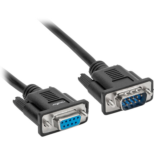 Rocstor Null Modem RS-232 Serial Cable (Black 9.8')