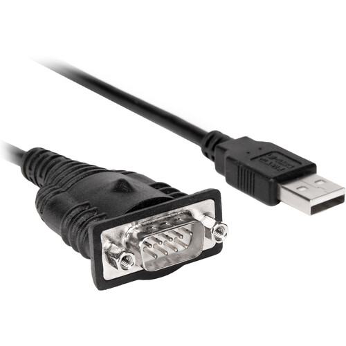 Rocstor USB to Serial Cable with FTDI and COM Port Retention (Black 1')