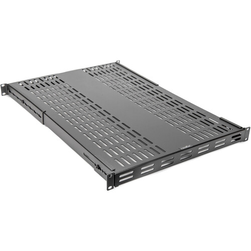 Rocstor Universal Adjustable Vented Mounting Depth Shelf (Black 19