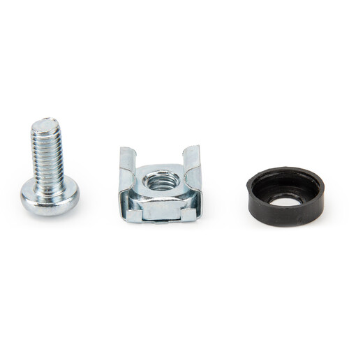 Rocstor M5 Rack Screw & Cage Nut (20-Pack Zinc Plated Silver)