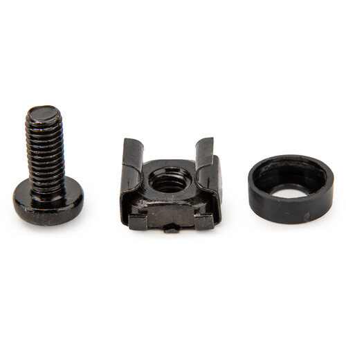 Rocstor M5 x 12mm Rack Screws & Cage Nuts (100-Pack Black)