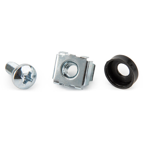 Rocstor M5 Rack Screw & Cage Nut (50-Pack Zinc Plated Silver)