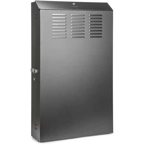 Rocstor SolidRack Low-Profile Vertical Mount Server-Depth Wall-Mount Rack Enclosure (4 RU Black)