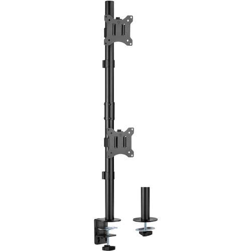 Rocstor ErgoReach EP6 Premium Dual Screen Monitor Mount with C-Clamp & Grommet