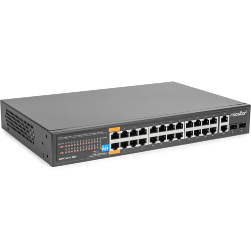 Rocstor SolidConnect SC28 26-Port Gigabit PoE+ Compliant Unmanaged Network Switch