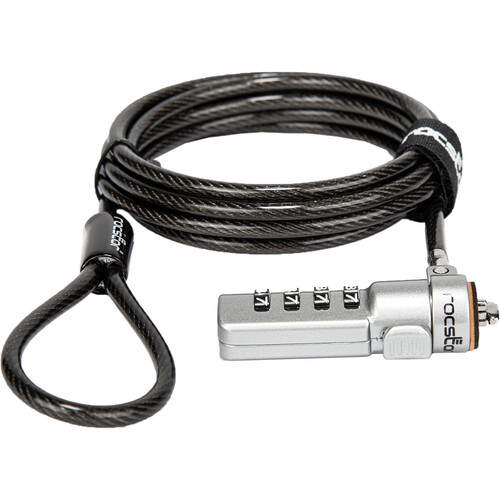 Rocstor Rocbolt R22 Heavy Duty 4-Digit Combination Cable with Slim Lock (6')