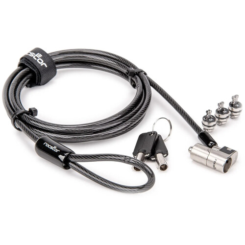 Rocstor Rocbolt Universal 3-in-1 Security Lock with Cable (Keyed Lock 6.6')