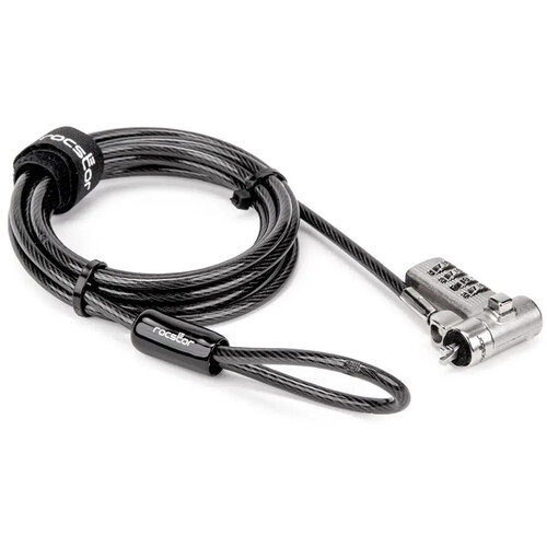 Rocstor Rocbolt Universal Switchable 3-in-1 Security Cable (Combination Lock 6.6')