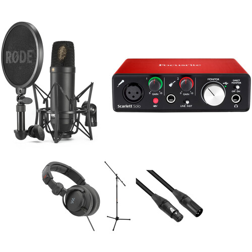 Rode NT1 Microphone with Software and Vocal Recording Setup Kit