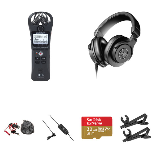 Rode VideoMicro Wired Audio Kit with Zoom H1n Recorder, Lav Mic,