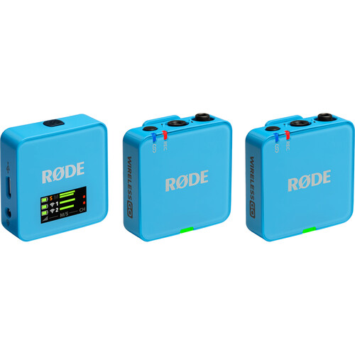 RODE Wireless GO (Gen 3) 2-Person Compact Digital Wireless Microphone System/Recorder (2.4 GHz Blue)