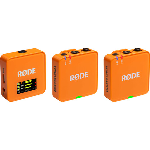 RODE Wireless GO (Gen 3) 2-Person Compact Digital Wireless Microphone System/Recorder (2.4 GHz Orange)