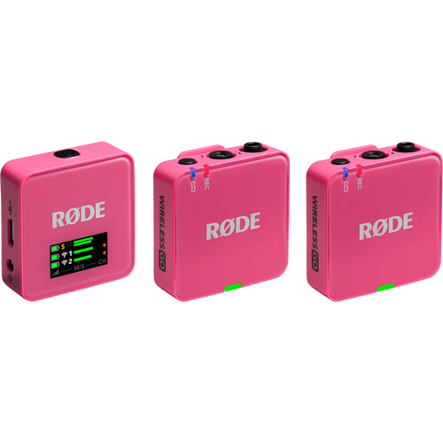 RODE Wireless GO (Gen 3) 2-Person Compact Digital Wireless Microphone System/Recorder (2.4 GHz Pink)
